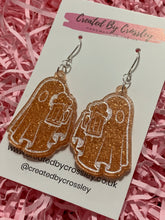 Load image into Gallery viewer, Sparkly Beer Ghosts Resin Earrings
