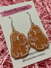 Load image into Gallery viewer, Sparkly Beer Ghosts Resin Earrings
