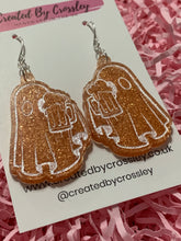 Load image into Gallery viewer, Sparkly Beer Ghosts Resin Earrings
