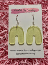 Load image into Gallery viewer, Yellow Arch Resin Earrings
