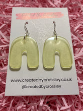 Load image into Gallery viewer, Yellow Arch Resin Earrings
