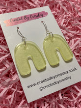 Load image into Gallery viewer, Yellow Arch Resin Earrings
