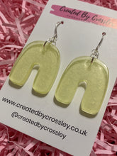 Load image into Gallery viewer, Yellow Arch Resin Earrings
