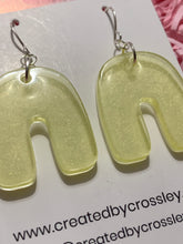 Load image into Gallery viewer, Yellow Arch Resin Earrings
