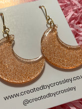 Load image into Gallery viewer, Bronze Moon Resin Earrings
