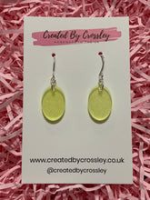 Load image into Gallery viewer, Yellow Oval Resin Earrings
