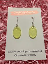 Load image into Gallery viewer, Yellow Oval Resin Earrings
