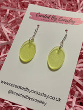 Load image into Gallery viewer, Yellow Oval Resin Earrings
