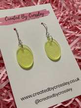 Load image into Gallery viewer, Yellow Oval Resin Earrings
