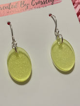 Load image into Gallery viewer, Yellow Oval Resin Earrings
