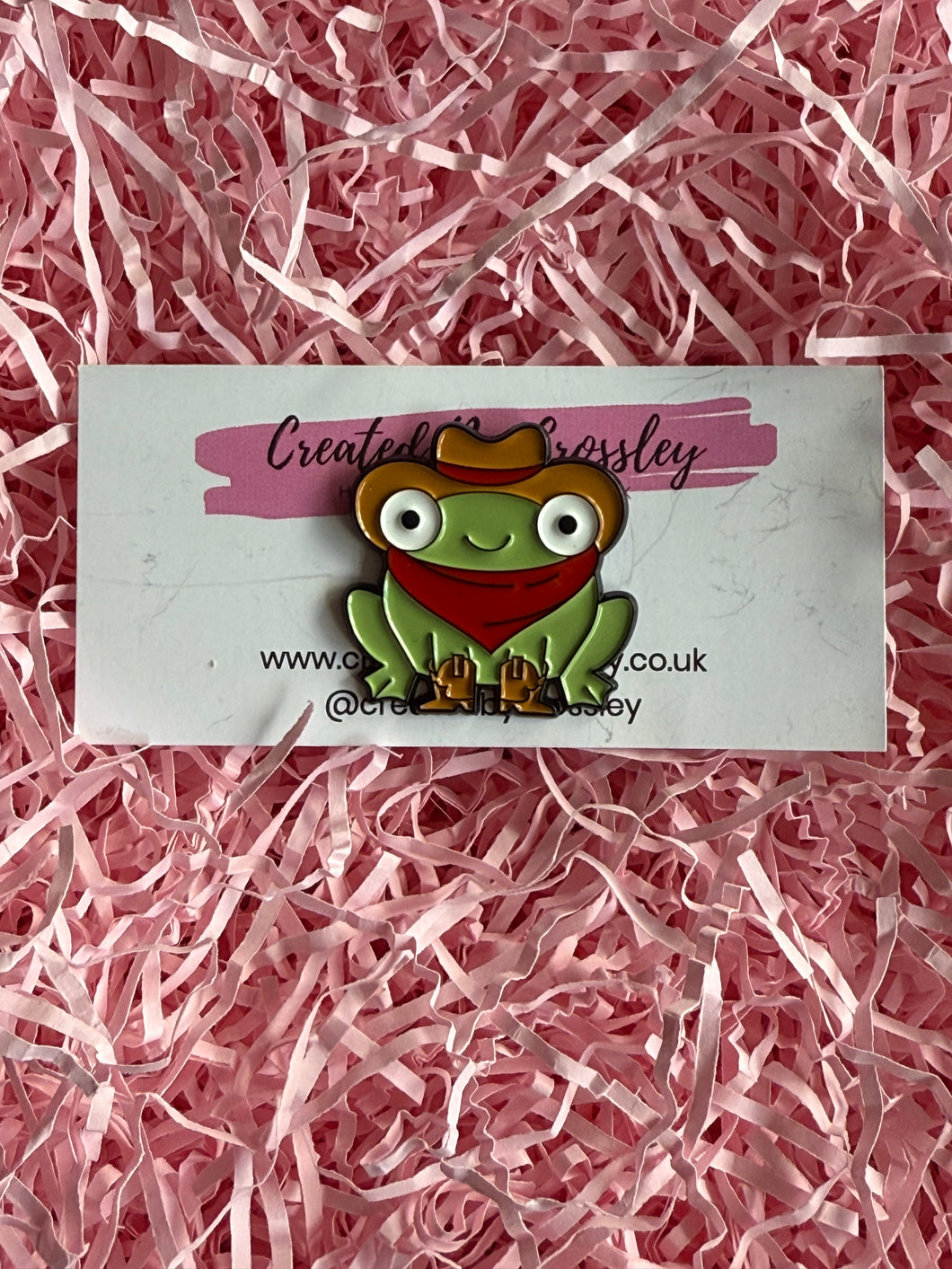 Cowboy Frog Pin Badge