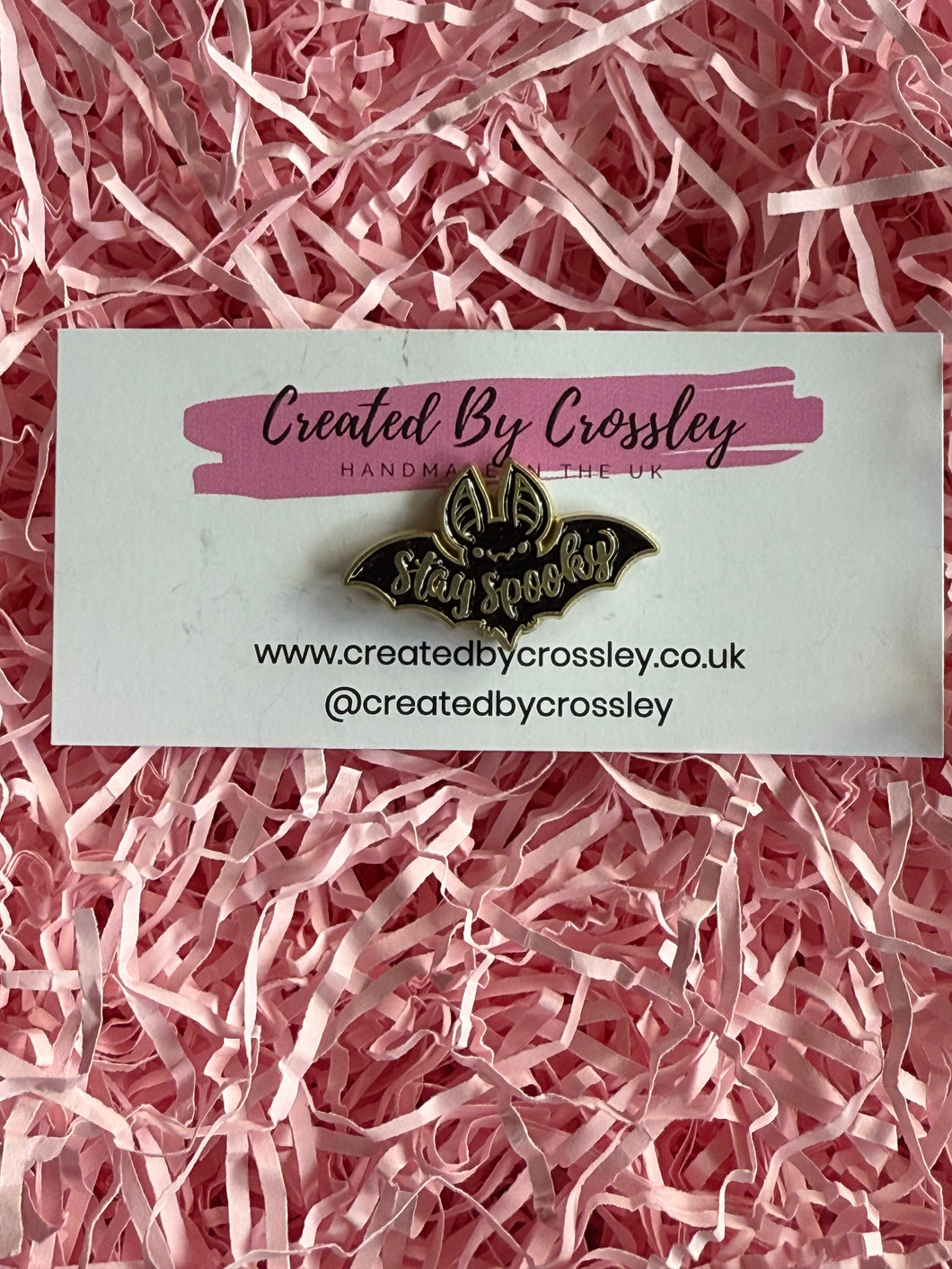 Stay Spooky Bat Pin Badge