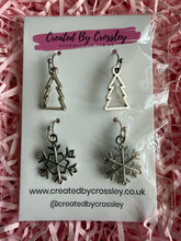 Load image into Gallery viewer, Snow Tree Earring Duo
