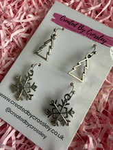 Load image into Gallery viewer, Snow Tree Earring Duo
