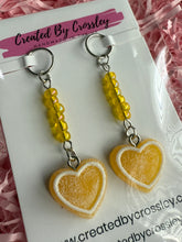 Load image into Gallery viewer, Yellow Heart Hearing Aid Charms

