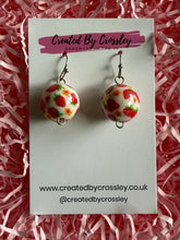 Load image into Gallery viewer, Strawberry Ball Charm Earrings
