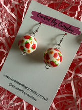 Load image into Gallery viewer, Strawberry Ball Charm Earrings
