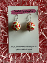 Load image into Gallery viewer, Strawberry Ball Charm Earrings

