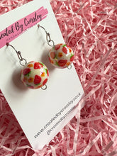 Load image into Gallery viewer, Strawberry Ball Charm Earrings
