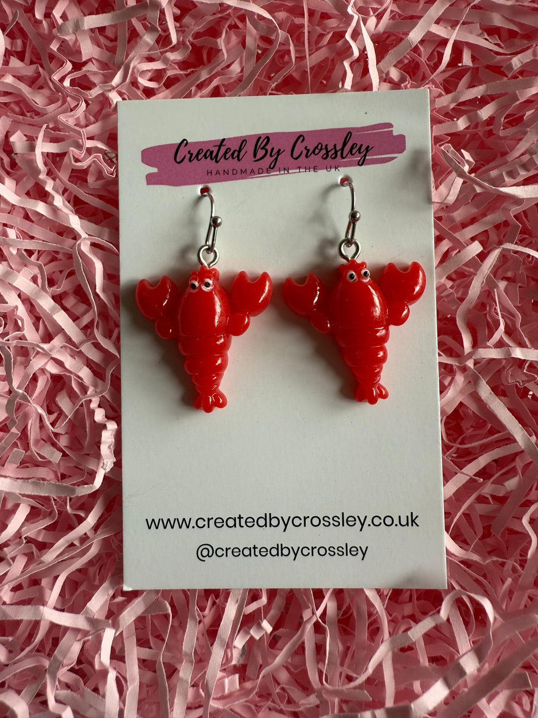 Lobster Charm Earrings