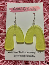 Load image into Gallery viewer, Yellow Arch Resin Earrings
