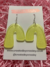 Load image into Gallery viewer, Yellow Arch Resin Earrings
