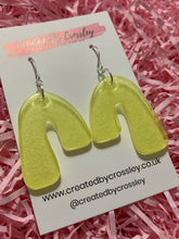 Load image into Gallery viewer, Yellow Arch Resin Earrings
