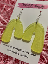 Load image into Gallery viewer, Yellow Arch Resin Earrings
