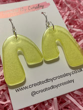 Load image into Gallery viewer, Yellow Arch Resin Earrings
