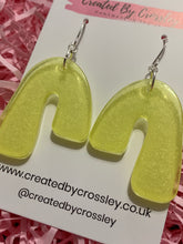 Load image into Gallery viewer, Yellow Arch Resin Earrings
