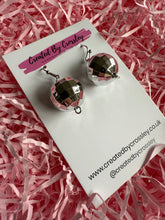 Load image into Gallery viewer, Silver Disco Ball Charm Earrings
