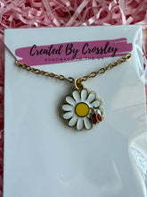 Load image into Gallery viewer, Ladybird Daisy Charm Necklace
