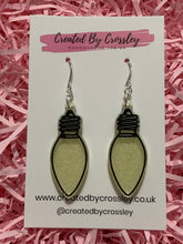 Load image into Gallery viewer, Yellow Lightbulb Resin Earrings
