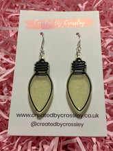 Load image into Gallery viewer, Yellow Lightbulb Resin Earrings
