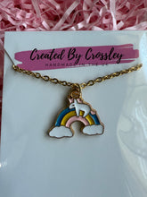 Load image into Gallery viewer, Unicorn Rainbow Charm Necklace
