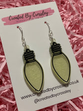 Load image into Gallery viewer, Yellow Lightbulb Resin Earrings
