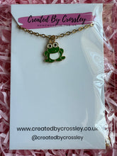 Load image into Gallery viewer, Green Frog Charm Necklace
