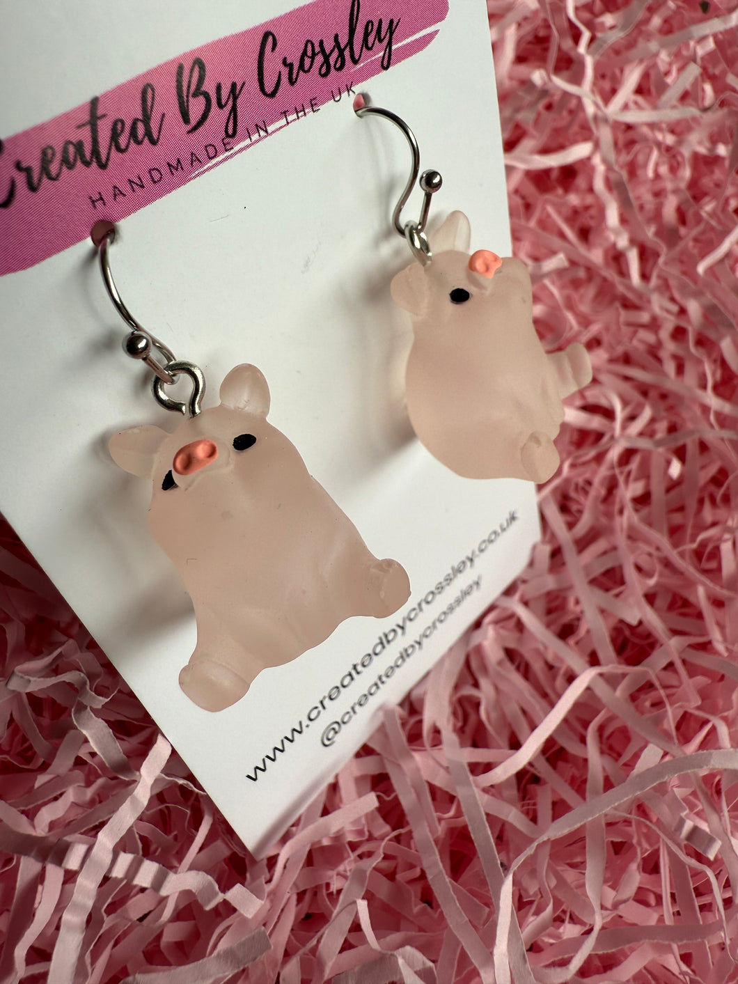 Pig Charm Earrings