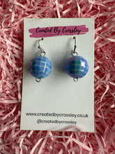Load image into Gallery viewer, Blue Disco Ball Charm Earrings
