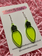 Load image into Gallery viewer, Neon Lightbulb Resin Earrings
