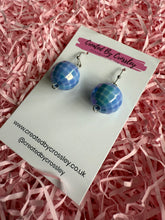 Load image into Gallery viewer, Blue Disco Ball Charm Earrings
