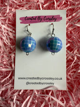 Load image into Gallery viewer, Blue Disco Ball Charm Earrings
