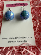 Load image into Gallery viewer, Blue Disco Ball Charm Earrings
