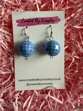 Load image into Gallery viewer, Blue Disco Ball Charm Earrings
