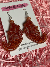 Load image into Gallery viewer, Witch Shoes Resin Earrings
