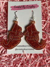 Load image into Gallery viewer, Witch Shoes Resin Earrings
