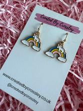Load image into Gallery viewer, Unicorn Rainbow Charm Earrings
