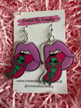 Load image into Gallery viewer, Alien Mouth Charm Earrings
