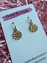 Load image into Gallery viewer, Pink Flower Charm Earrings
