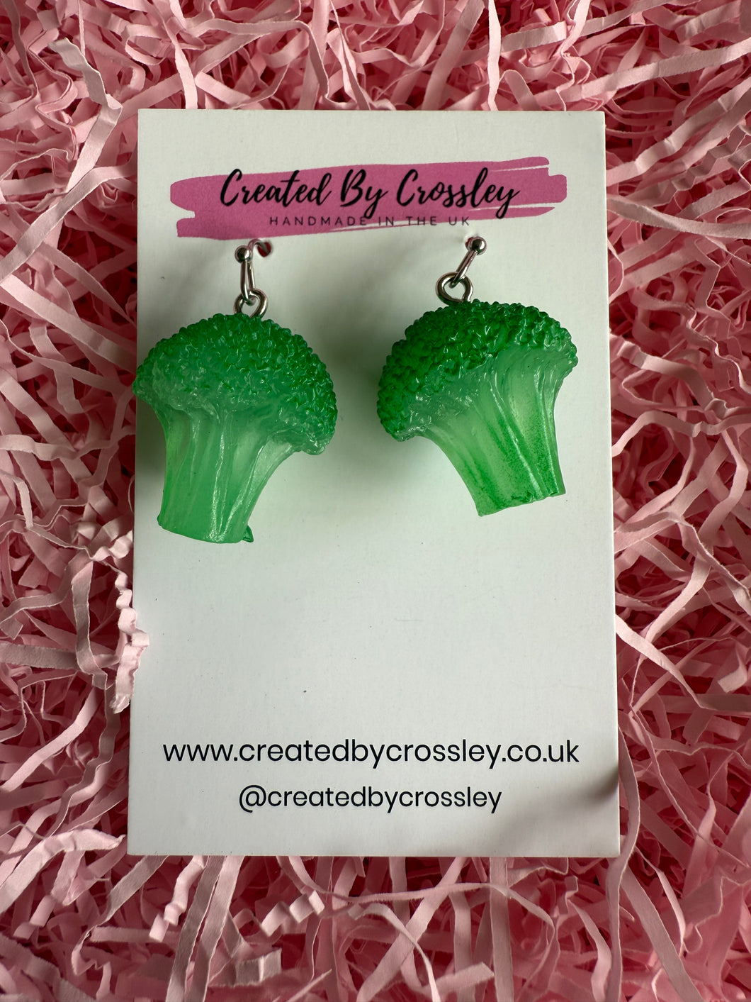Broccoli Charm Earrings